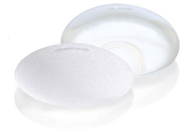 Textured and Smooth saline implants side by side.