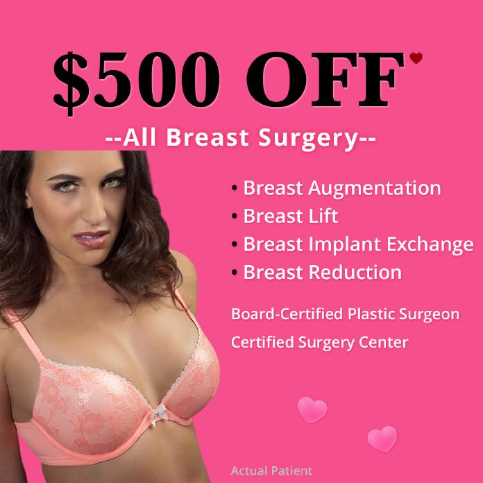 $500 off Breast Surgery