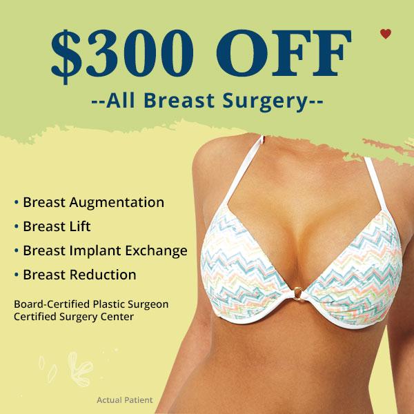 $300 off Breast Surgery